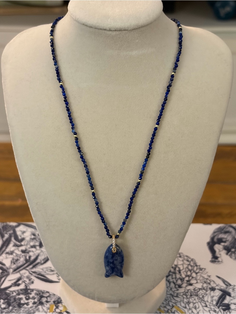 Endless Summer Into Fall 💙🐟 This one is SPECIAL. A rich navy blue fish pendant